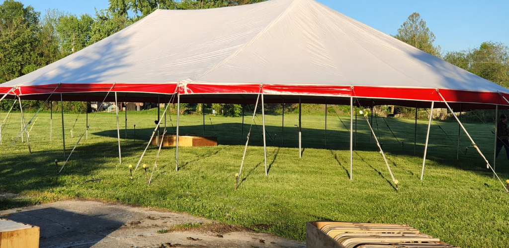 Revival tent meeting